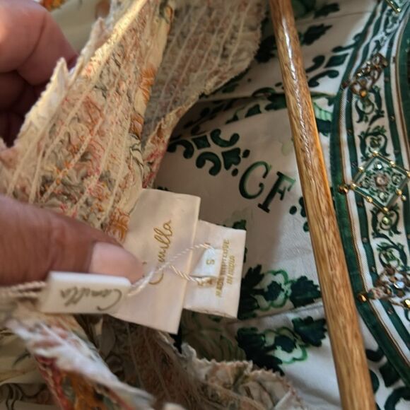 13 NWOT 949.00 CAMILLA High Low Hem Off Shoulder Dress
Honour Of Heirlooms SMALL - Picture 14 of 14